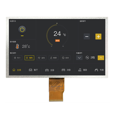 7 ιντσών 40 πιν LVDS TFT LCD οθόνη CTP Προαιρετική οθόνη 1024x600 pixel