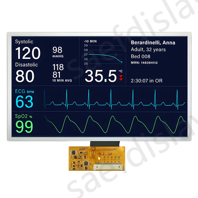 Εξωτερική υψηλή φωτεινότητα 1000nits 7 ιντσών TFT LCD Μονάδα 1024*600 LVDS Διασύνδεση