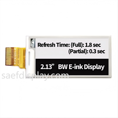 Μονάδα οθόνης E Ink 2.13" - 122×250 SPI, Εξαιρετικά χαμηλής κατανάλωσης, e-Paper βιομηχανικής κλάσης ESL | Απευθείας από το εργοστάσιο