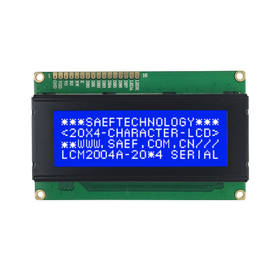 Μονοχρωματική επίδειξη LCM 16 χαρακτήρα LCD 20x4 οκτάμπιτος MPU STN μπλε αρνητικός καρφιτσών