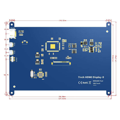 Οθόνη Raspberry PI 7 ιντσών HDMI TFT LCD με χωρητική οθόνη αφής
