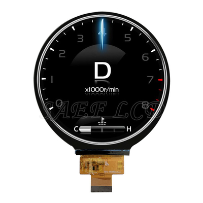 4 ιντσών στρογγυλή LCD TFT, κυκλική LCD αυτοκινητοβιομηχανικής κλάσης με διεπαφή MIPI, φωτεινότητα 500-1000 Nits για το ταμπλό αυτοκινήτου
