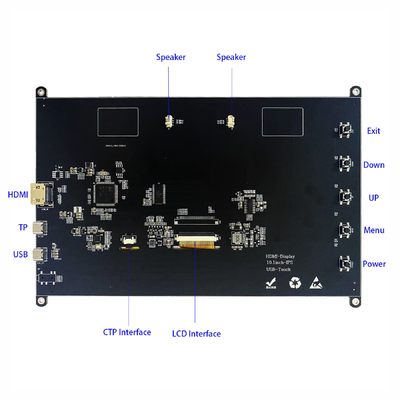10.1" 1024x600 IPS PCAP χωρητική οθόνη αφής TFT LCD Υποστήριξη HDMI