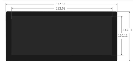 Τυποποιημένη οθόνη 12,3" TFT LCD Bar Type 1920x720 Dots LVDS IPS HD Automobile Grade For Advertising Player