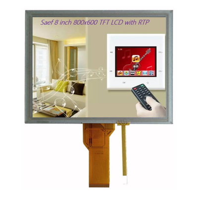 8 ιντσών TFT-LCD για ενσωματωμένα συστήματα και βιομηχανικές συσκευές, TFT LCD οθόνη 8 " 800x600 RGB 50 Pin με αντίσταση αφής
