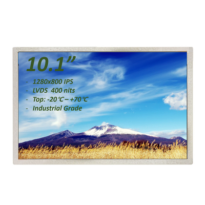 8 Bits LVDS Βιομηχανική οθόνη TFT 10,1 ιντσών RGB 1280x800 Pixels 40 Πιν