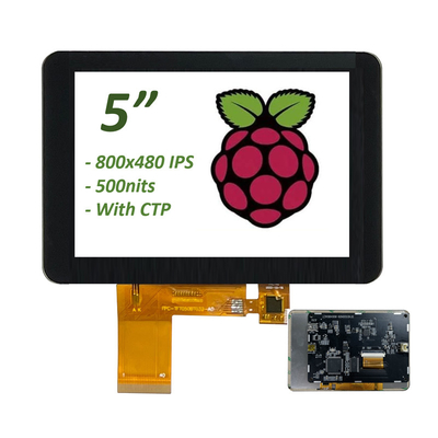 5" Raspberry Pi συμβατή HDMI TFT οθόνη αφής 800x480 IPS