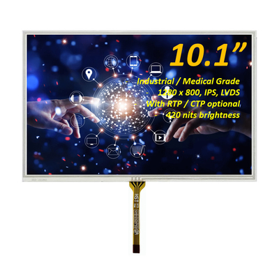 10.1 ίντσες TFT LCD οθόνη 1280x800 ανάλυση με αντίσταση πίνακα αφής