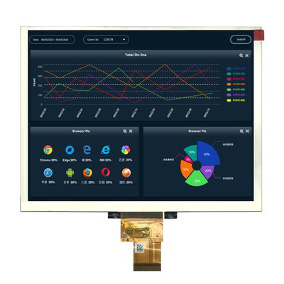 8 ιντσών TFT LCD οθόνη 800x600 Pixel TN RGB TN 12 Οκτώ οθόνη κατεύθυνσης προβολής