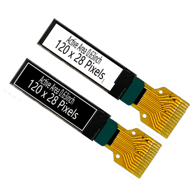 0.63 ίντσες 120x28 Pixels OLED οθόνη μονάδα Παθητική μήτρα Μονοχρώμιο λευκό χρώμα