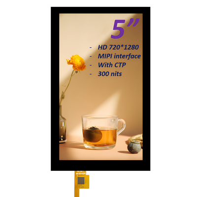 5 ιντσών χωρητική οθόνη TFT LCD, 5 ιντσών οθόνη LCD 720 * 1280 pixels MIPI Interface