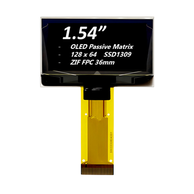 Παθητική μήτρα 1,54 ιντσών OLED οθόνη SSD1309 ZIF FPC 36mm 128x64 Pixel
