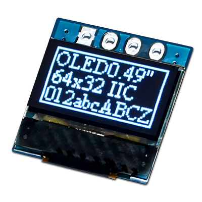 0.49 ιντσών γραφική οθόνη OLED με 4 πινές κεφαλής SSD1315 Υποστήριξη διεπαφής I2C