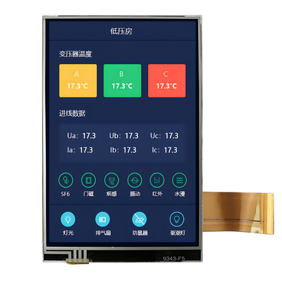 Κίνα TFT LCD εργοστασιακή προμήθεια 3,5 ίντσες 320x480 Pixels με αντίσταση οθόνη αφής