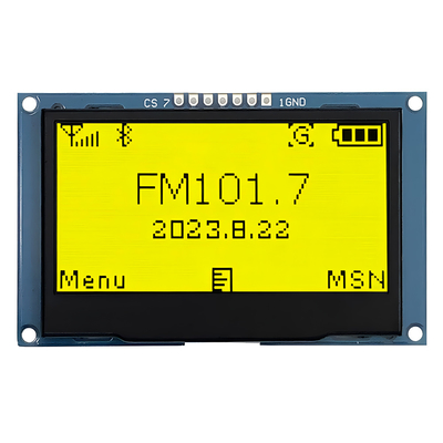 2.42 ιντσών κίτρινη οθόνη OLED με ανάλυση 128x64 και 7-pin SPI διεπαφή