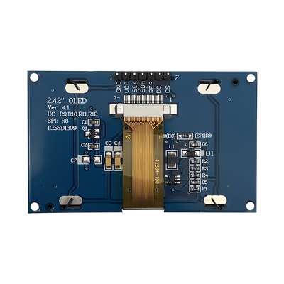 2.42 ιντσών κίτρινη οθόνη OLED με ανάλυση 128x64 και 7-pin SPI διεπαφή