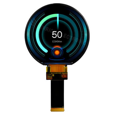 1000 νιτ Υψηλή φωτεινότητα TFT LCD 3.6inch 544 X 506 Dots Στρογγυλή οθόνη IPS Διασύνδεση LVDS