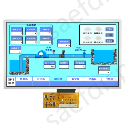Εξωτερική υψηλή φωτεινότητα 1000nits 7 ιντσών TFT LCD Μονάδα 1024*600 LVDS Διασύνδεση