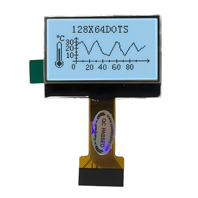 128X64 Pixel COG LCD FSTN θετικό 3.3v με μονάδα λευκού φώτου