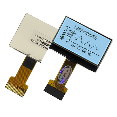 128X64 Pixel COG LCD FSTN θετικό 3.3v με μονάδα λευκού φώτου