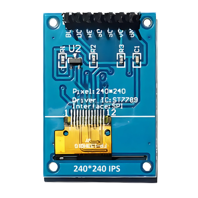 SPI Serial Interface 1.3-Inch IPS TFT LCD 240x240 Dot με 7 πινές κεφαλής PCB