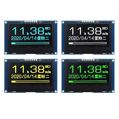 2.42 ιντσών κίτρινη οθόνη OLED με ανάλυση 128x64 και 7-pin SPI διεπαφή