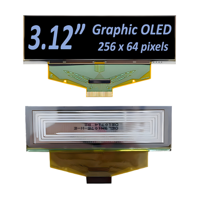 3.12 ιντσών 256x64 Γράφικη μονάδα οθόνης OLED με SSD1322 Driver IC - Κίτρινες, λευκές ή μπλε επιλογές γραμματοσειρών