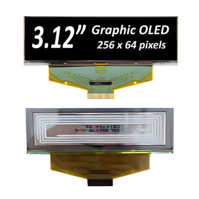 3.12 ιντσών 256x64 Γράφικη μονάδα οθόνης OLED με SSD1322 Driver IC - Κίτρινες, λευκές ή μπλε επιλογές γραμματοσειρών