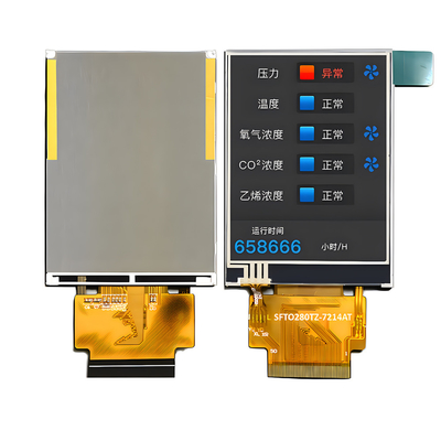1000 νιτ 2,8 ίντσες Υψηλή φωτεινότητα TFT LCD οθόνη 240 X 320 Dots IPS MCU και RGB Interface