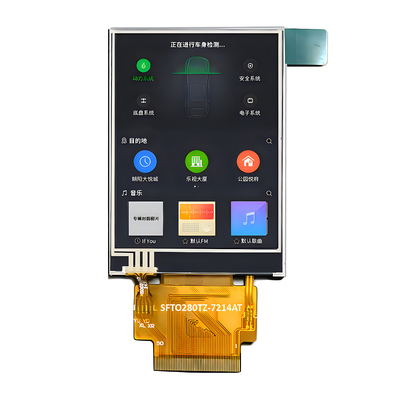 1000 νιτ 2,8 ίντσες Υψηλή φωτεινότητα TFT LCD οθόνη 240 X 320 Dots IPS MCU και RGB Interface