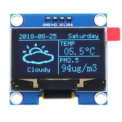 1.3-ιντσών 128x64 Dot Matrix OLED 4-Pin IIC I2C Διασύνδεση SH1106 Driver IC Λευκές/μπλε επιλογές γραμματοσειράς