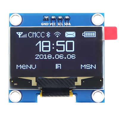 1.3-ιντσών 128x64 Dot Matrix OLED 4-Pin IIC I2C Διασύνδεση SH1106 Driver IC Λευκές/μπλε επιλογές γραμματοσειράς