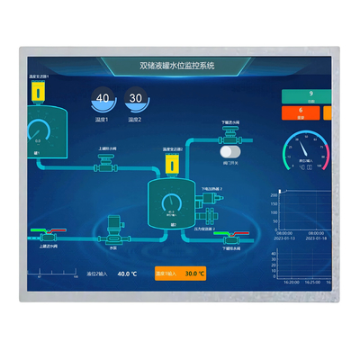 Υψηλή φωτεινότητα 1000nits 12,1 ίντσες IPS TFT LCD οθόνη 1024*768 Dots LVDS Interface