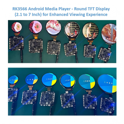 3.4 ίντσες Στρογγυλό TFT LCD Διαφημιστικό Μονιτέρ Με Android RK3566