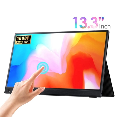 13.3 ιντσών φορητή οθόνη αφής, USB C φορητή οθόνη παιχνιδιών με στέκερ επιφάνειας εργασίας για φορητό υπολογιστή τηλέφωνο δεύτερη οθόνη / επέκταση