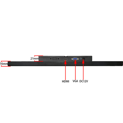 15,6 ιντσών HDMI LCD Φορητή Οθόνη HD Ανάλυση 1920*1080 κουκκίδες για Βιομηχανικό Έλεγχο Ασφάλειας Επιτήρησης