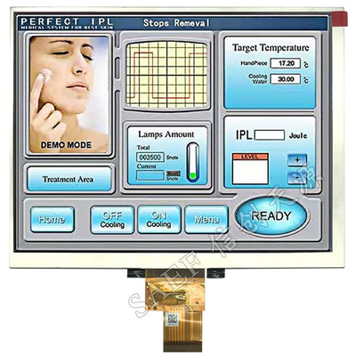 8 ιντσών TFT LCD Display Module IPS πλήρης γωνία θέασης 1024x768 με LVDS Interface