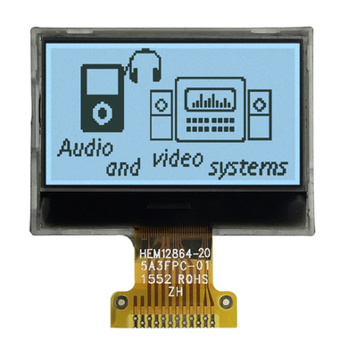128x64 FSTN Εικαστική οθόνη LCD θετική οθόνη LCD 12864 Dots LCD κατασκευαστής