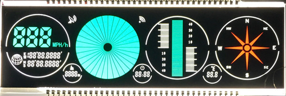 Άσπρη μπλε μονοχρωματική LCD οθόνη VATN Backlight με την πράσινη κόκκινη εκτύπωση μεταξιού