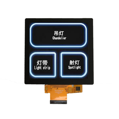 Τετραγωνική οθόνη TFT 480x480 40 πιν για οικιακή αυτοματοποίηση, τετραγωνική οθόνη LCD 4 ίντσες με PCAP Touch
