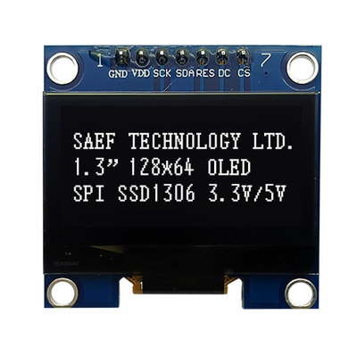Επίδειξη 1,3 διεπαφών OLED SPI καρφίτσα ίντσας OLED I2c 7 με το ολοκληρωμένο κύκλωμα οδηγών SH1106