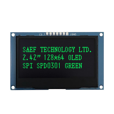 128x64 ενότητα 2,4 επίδειξης σημείων OLED πιστοποιητικό» 2,42» ISO9001 ISO14000