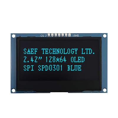 128x64 ενότητα 2,4 επίδειξης σημείων OLED πιστοποιητικό» 2,42» ISO9001 ISO14000