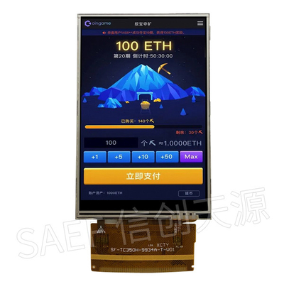 16 3.2V TFT LCD επίδειξης 320x480 πορτρέτου μπιτ τύπων της TN με Backlight των άσπρων οδηγήσεων