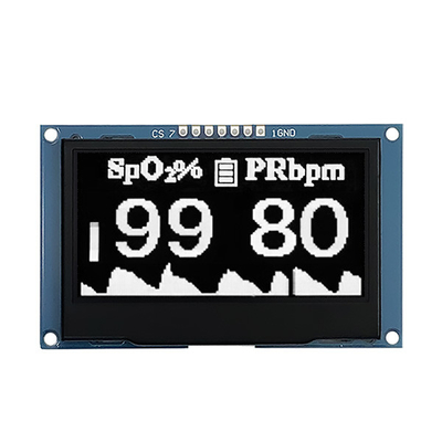 2.42 ιντσών 128x64 μονάδες οθόνης OLED με διεπαφή SPI και λευκά και μπλε χρώματα γραμματοσειρών