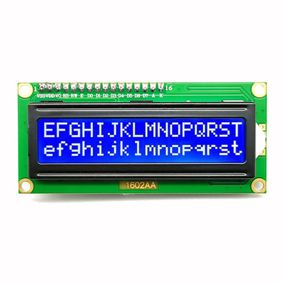 I2C μπλε 5V 4 χαρακτήρα LCD διεπαφών 16x2 αριθμός καρφιτσών επίδειξης