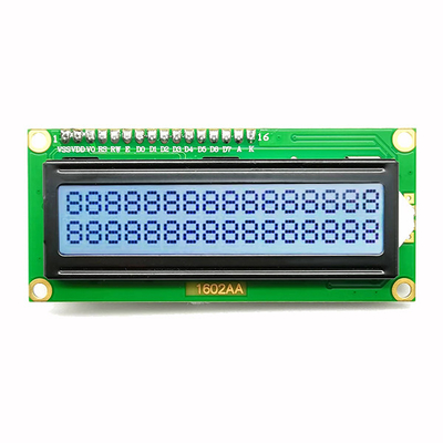 I2C μπλε 5V 4 χαρακτήρα LCD διεπαφών 16x2 αριθμός καρφιτσών επίδειξης