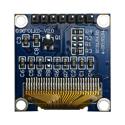 7 καρφίτσες 0,96 ιντσών OLED οθόνη SPI 3V Λευκό PMOLED με SSD1306 Driver IC