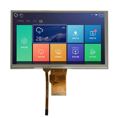 7 η ίντσα TFT LCD 800x480 διαστίζει τη RGB διεπαφή 24 μπιτ επίδειξης με την ανθεκτική επιτροπή αφής