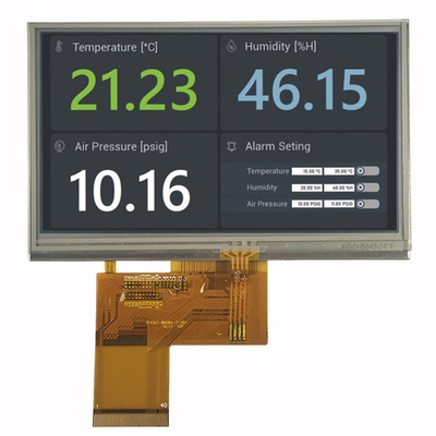 Εικονική οθόνη LCD TFT 4,3 ιντσών με αντίσταση αφής 480x272 ST7282T2 40 Pin RGB Interface